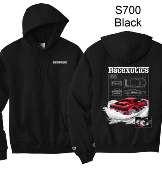 Racexotics signature testarossa hoodie